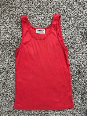 Vintage Robin Ross 1980’s Classic Red Ribbed Tank Top Women's